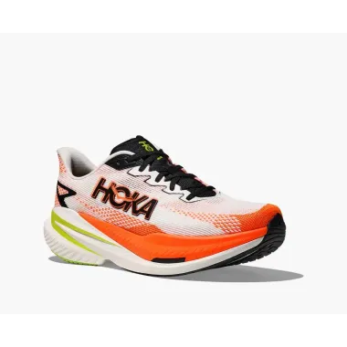 HOKA MACH X 3 BLANCO NARANJA ZAPATILLAS RUNNING HOMBRE VISTA PORTADA,ARISTARUN