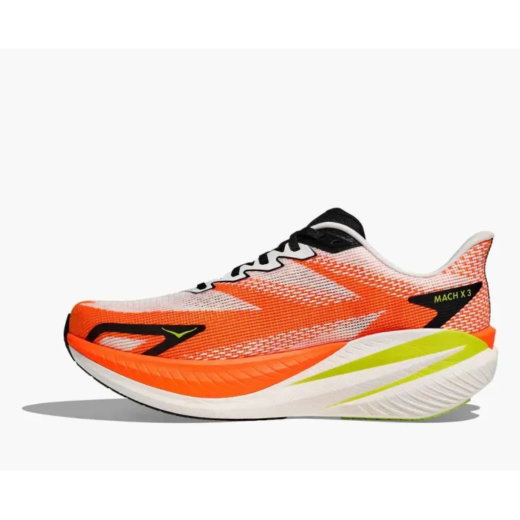 HOKA MACH X 3 BLANCO NARANJA ZAPATILLAS RUNNING HOMBRE VISTA INTERIOR,ARISTARUN