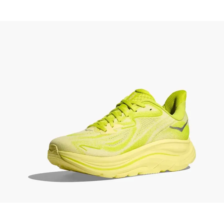 HOKA CLIFTON 10 AMARIULLO ZAPATILLAS ASFALTO MUJER VISTA FRONTAL,ARISTARUN