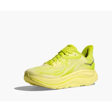HOKA CLIFTON 10 AMARIULLO ZAPATILLAS ASFALTO MUJER VISTA FRONTAL,ARISTARUN