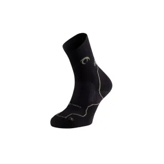 LURBEL CALCETINES LANA MERINO TAIGA NEGRO VERDE VISTA FRONTAL,ARISTARUN