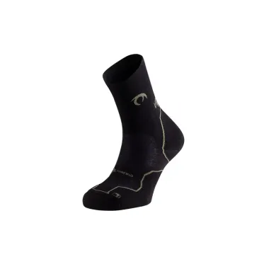 LURBEL CALCETINES LANA MERINO TAIGA NEGRO VERDE VISTA FRONTAL,ARISTARUN