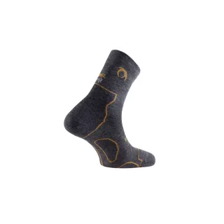 LURBEL CALCETINES LANA MERINO TAIGA GRIS NARANJA VISTA TRASERA,ARISTARUN
