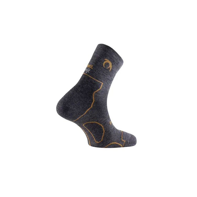 LURBEL CALCETINES LANA MERINO TAIGA GRIS NARANJA VISTA TRASERA,ARISTARUN