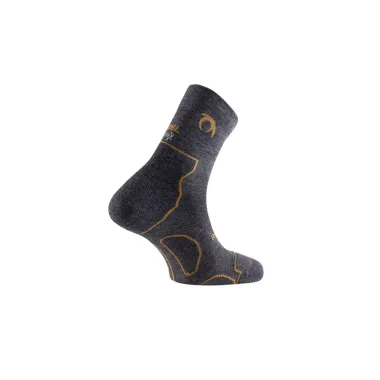 LURBEL CALCETINES LANA MERINO TAIGA GRIS NARANJA VISTA TRASERA,ARISTARUN