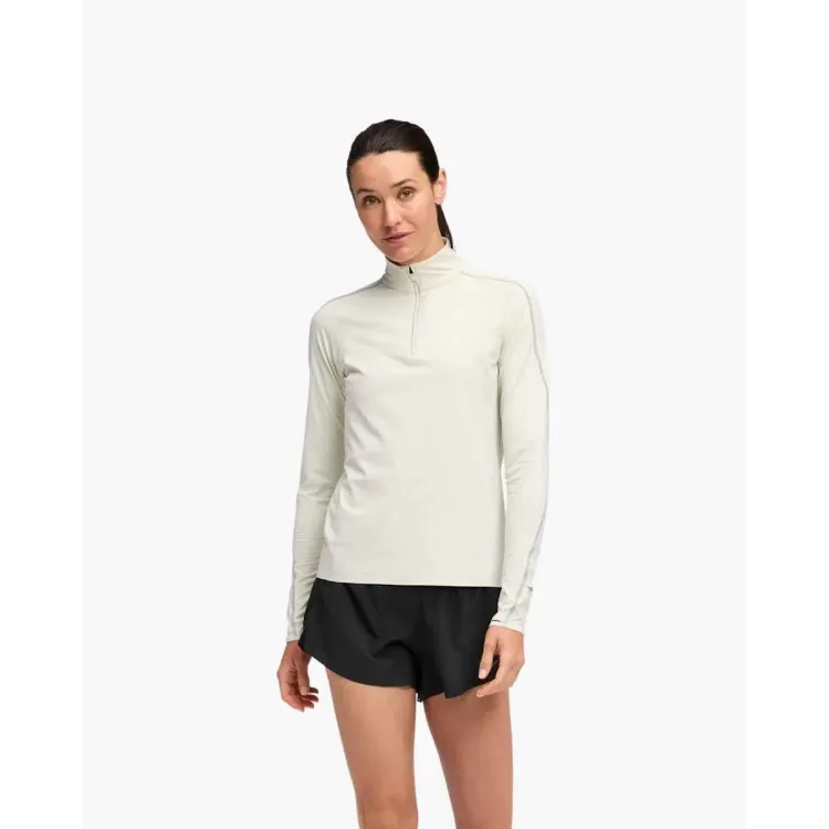 HOKA SUDADERA GLIDETECH QUARTER ZIP MUJER VISTA FRONTAL,ARISTARUN