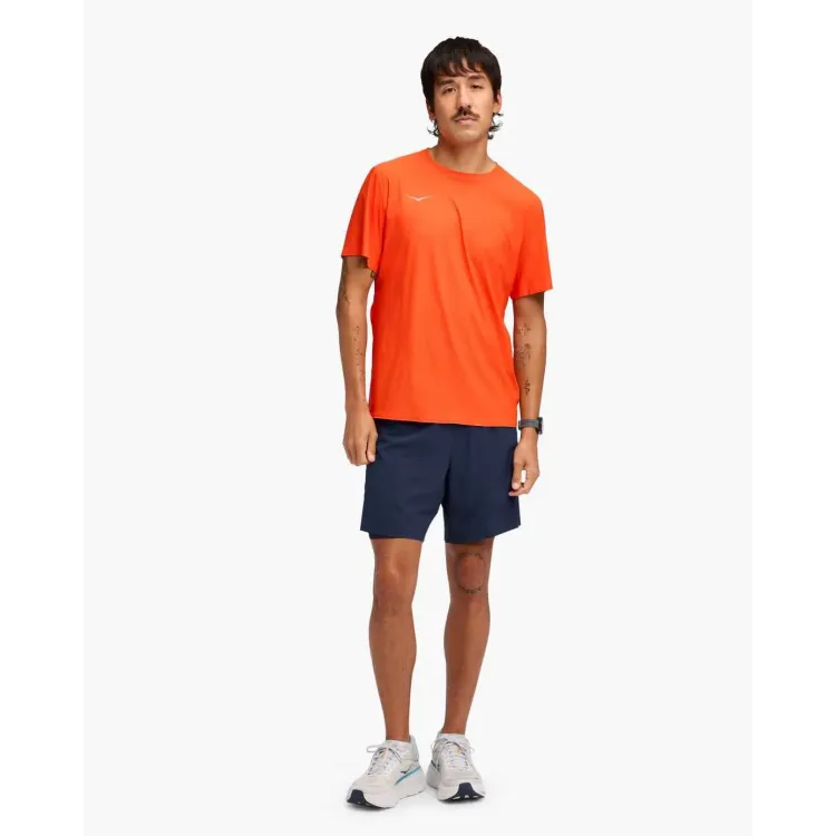 HOKA AIROLITE NARANJA CAMISETA RUNNING HOMBRE VISTA DELANTERA,ARISTARUN