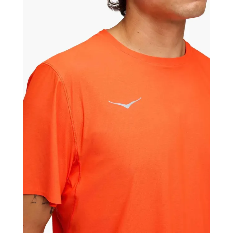 CAMISETA RUNNING HOKA AIROLITE NARANJA PARA HOMBRE