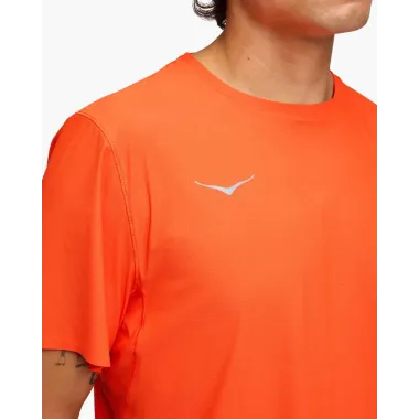 CAMISETA RUNNING HOKA AIROLITE NARANJA PARA HOMBRE