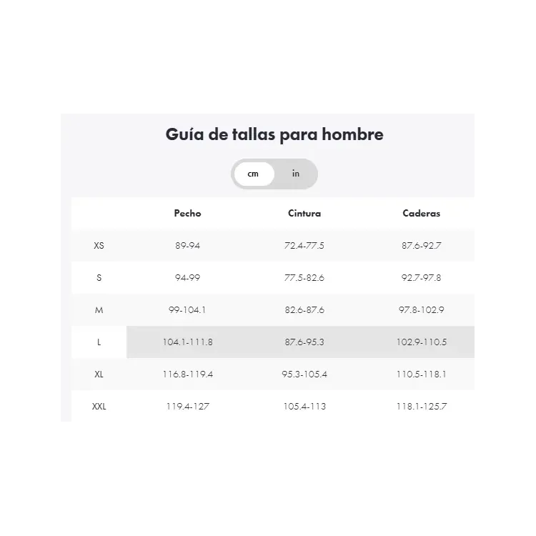 GUÍA DE TALLAS HOKA