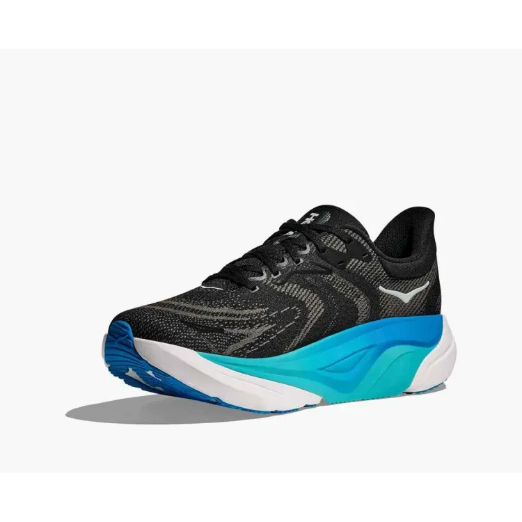 HOKA ARAHI 8 NEGRO AZUL ZAPATILLAS RUNNING HOMBRE VISTA DELANTERA,ARISTARUN