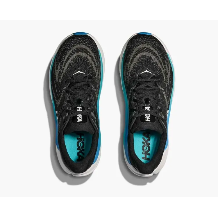 HOKA ARAHI 8 NEGRO AZUL ZAPATILLAS RUNNING HOMBRE VISTA SUPERIOR,ARISTARUN