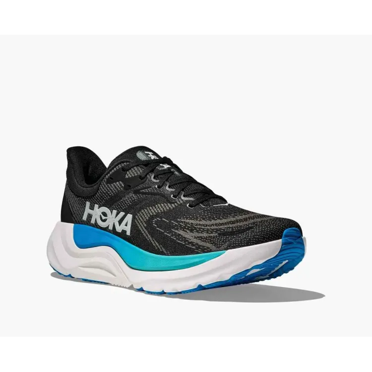 HOKA ARAHI 8 NEGRO AZUL ZAPATILLAS RUNNING HOMBRE VISTA PORTADA,ARISTARUN