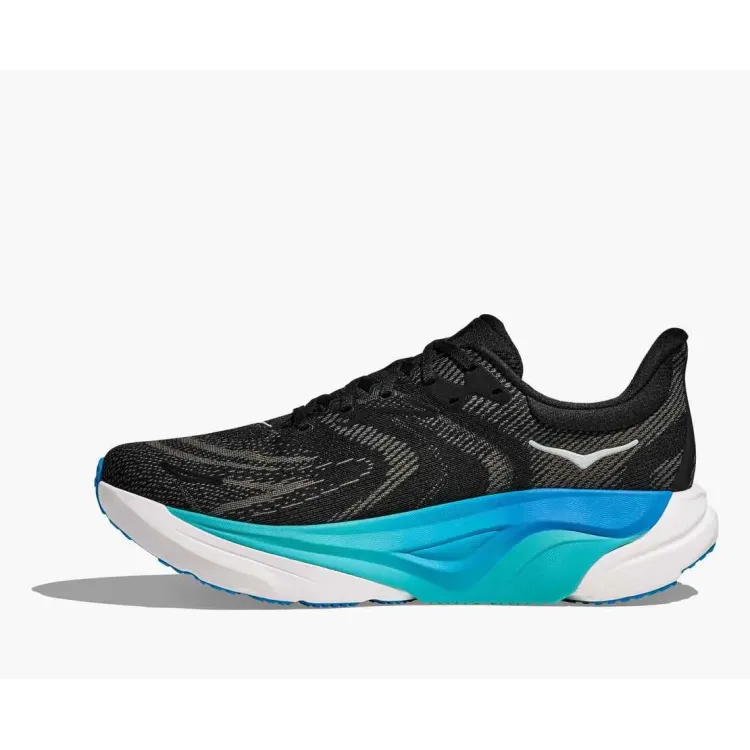 HOKA ARAHI 8 NEGRO AZUL ZAPATILLAS RUNNING HOMBRE VISTA INTERIOR,ARISTARUN