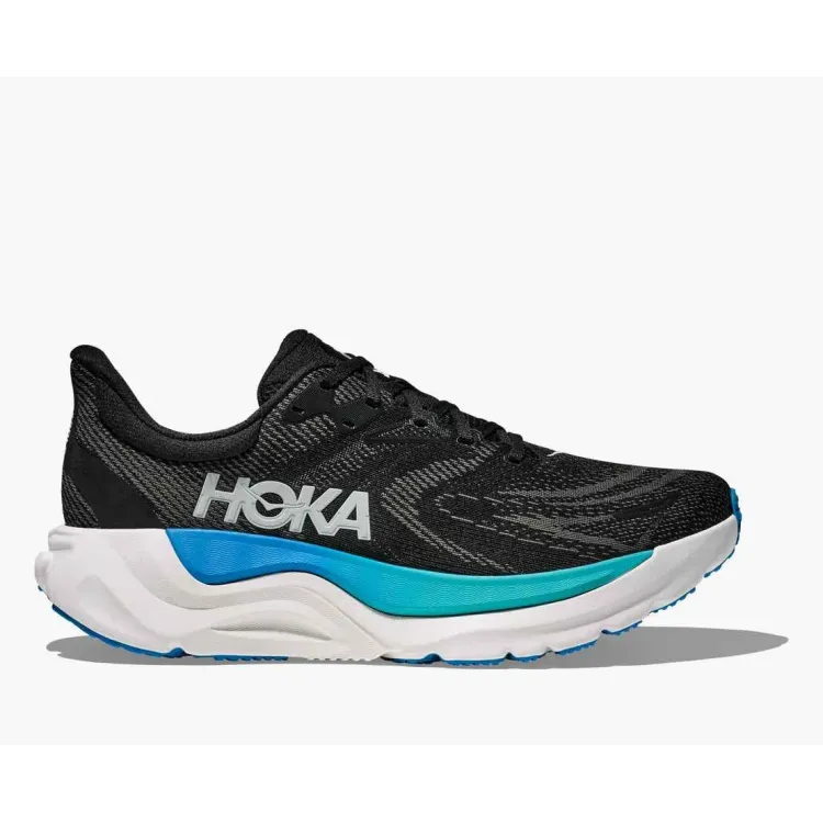 HOKA ARAHI 8 NEGRO AZUL ZAPATILLAS RUNNING HOMBRE VISTA EXTERIOR,ARISTARUN