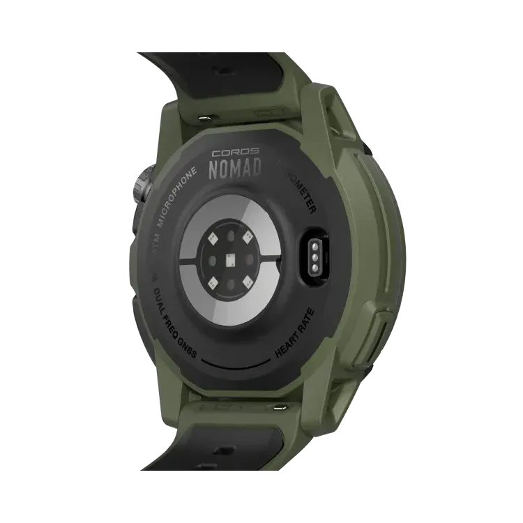 COROS NOMAD VERDE RELOJ DEPORTIVO VISTA TRASERA,ARISTARUN