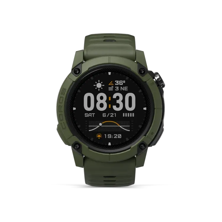 COROS NOMAD VERDE RELOJ DEPORTIVO VISTA DELANTERA,ARISTARUN