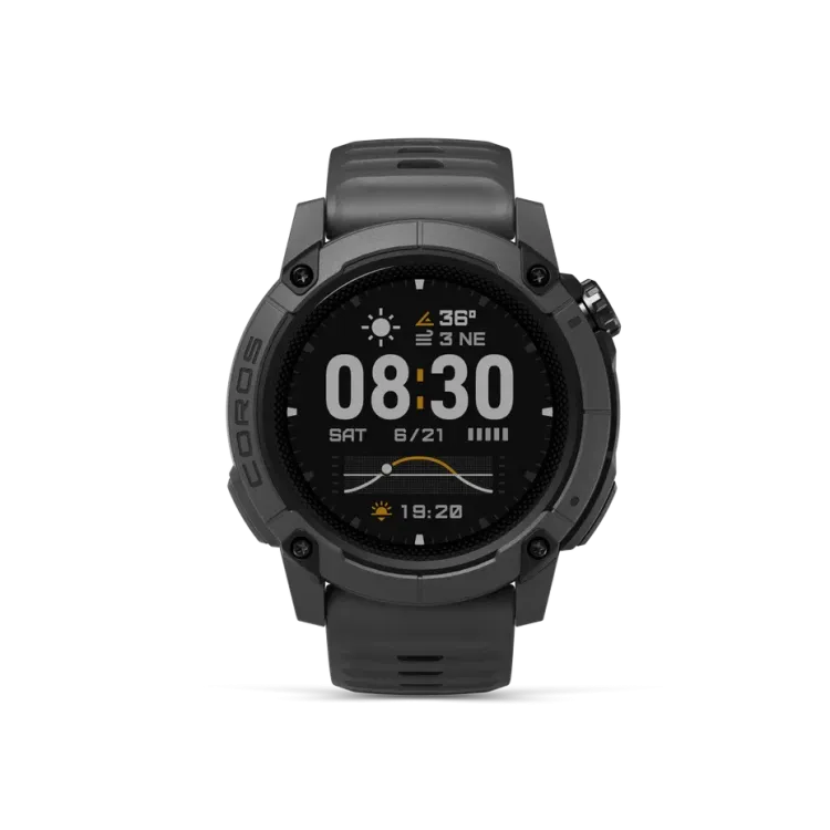 COROS NOMAD GRIS OSCURO RELOJ DEPORTIVO VISTA FRONTAL,ARISTARUN