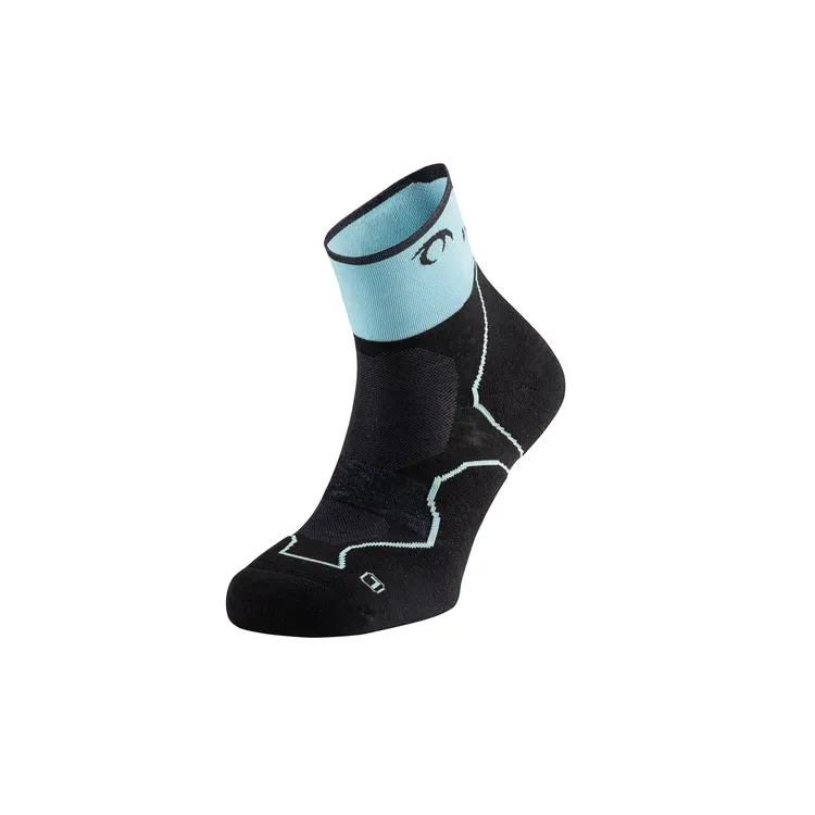 LURBEL DESAFÍO FOUR CALCETINES ANTIAMPOLLAS NEGRO AZUL VISTA FRONTAL,ARISTARUN