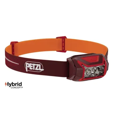 PETZL ACTIK CORE ROJO FRONTAL 625 LÚMENES VISTA FRONTAL,ARISTARUN