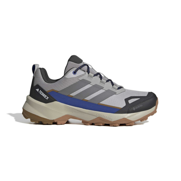 ZAPATILLAS ADIDAS TERREX SKYCHASER GORE-TEX GRIS AZUL HOMBRE VISTA EXTERIOR,ARISTARUN
