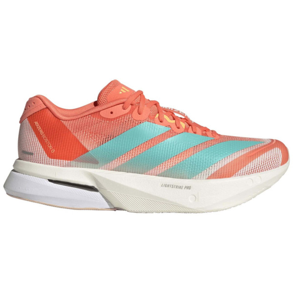ADIDAS ADIZERO BOSTON 13 ROJO AZAUL ZAPATILLAS RUNNING MUJER VISTA EXTERIOR,ARISTARUN