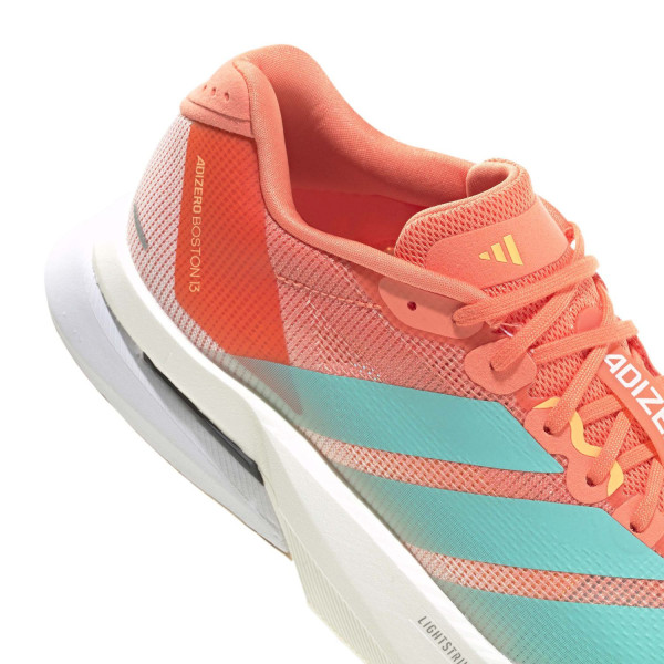 ADIDAS ADIZERO BOSTON 13 ROJO AZAUL ZAPATILLAS RUNNING MUJER VISTA ANTERIOR,ARISTARUN