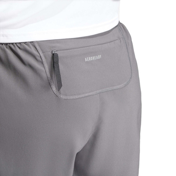 ADIDAS OTR PANTALONES CORTOS GRISES RUNNING HOMBRE VISTA BOLSILLO TRASERO,ARISTARUN