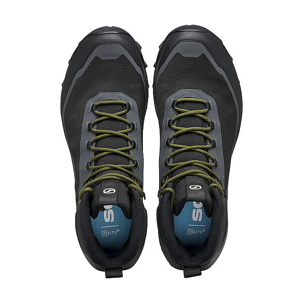 SCARPA RIBELLE CROSS 2 MID GTX NEGRO BOTAS TREKING HOMBRE MUJER VISTA CORDONES, ARISTARUN