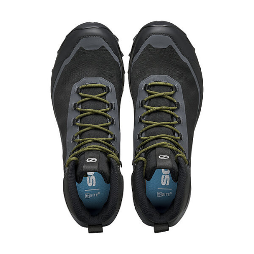 SCARPA RIBELLE CROSS 2 MID GTX NEGRO BOTAS TREKING HOMBRE MUJER VISTA CORDONES, ARISTARUN