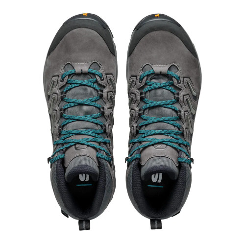 SCARPA MORAINE MID GTX GRIS AZUL BOTA TREKKING HOMBRE VISTA SUPERIOR,ARISTARUN