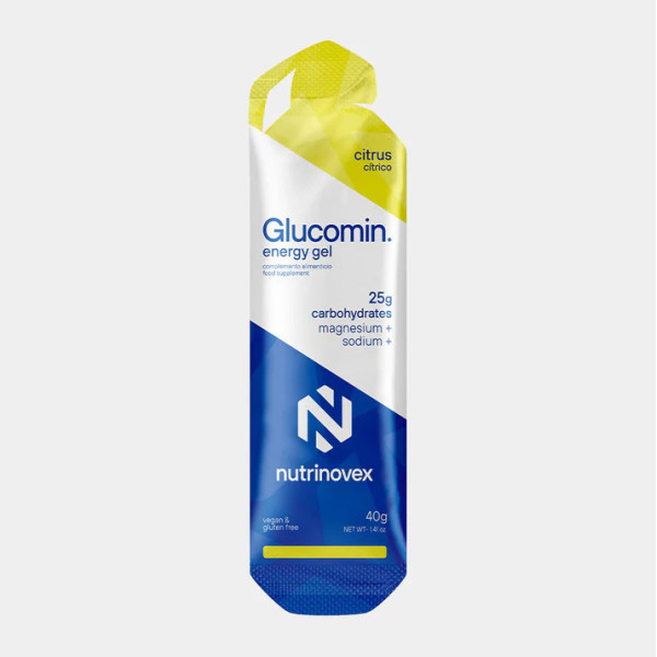 NUTRINOVEX GLUCOMIN GEL ENERGÉTICO CÍTRICO VISTA FRONTAL,ARISTARUN