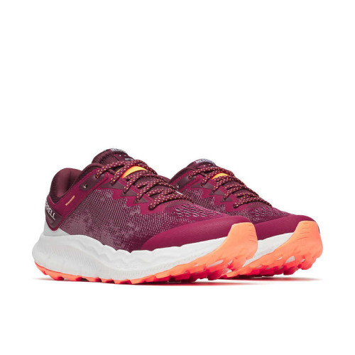 MERRELL ANTORA 4 MORADO GRANATE ZAPATILLAS TRAIL RUNNING MUJER VISTA PAR,ARISTARUN