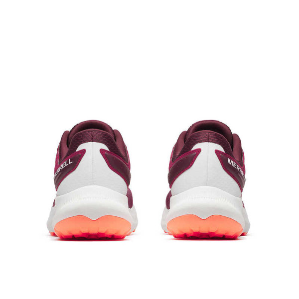 MERRELL ANTORA 4 MORADO GRANATE ZAPATILLAS TRAIL RUNNING MUJER VISTA TRASERA,ARISTARUN