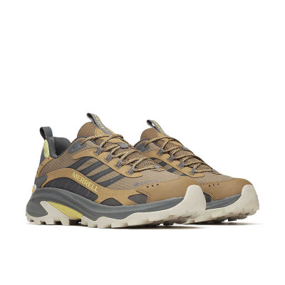 MERRELL MOAB SPEED 2 GTX MARRÓN GRIS ZAPATILLA HOMBRE VISTA EXTERIOR,ARISTARUN 2