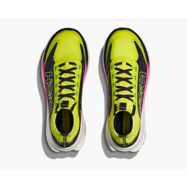 ZAPATILLAS HOKA TECTON X 3 NEGRO AMARILLO HOMBRE VISTA SUPERIOR,ARISTARUN