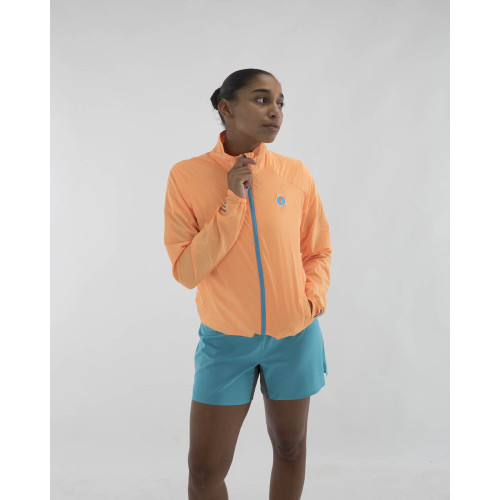 PIMIENTO NEGRO CORTAVIENTOS NARANJA UNISEX VISTA FRONTAL MUJER,ARISTARUN