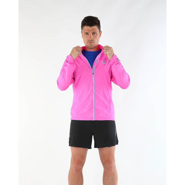PIMIENTO NEGRO CORTAVIENTOS ROSA UNISEX VISTA FRONTAL,ARISTARUN