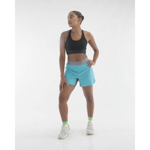 PIMIENTO NEGRO PANTALONES RUNNING AZUL UNISEX VISTA FRONTAL MUJER,ARISTARUN