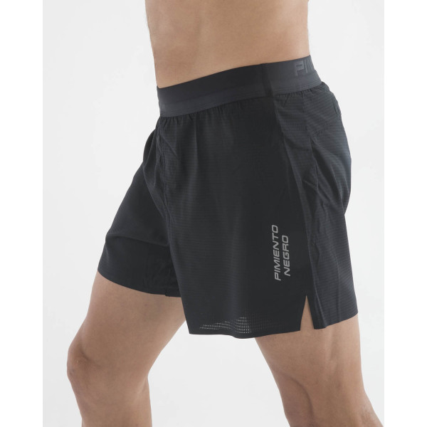 PIMIENTO NEGRO PANTALONES RUNNING NEGRO UNISEX VISTA FRONTAL,ARISTARUN