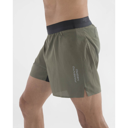 PIMIENTO NEGRO PANTALONES RUNNING VERDE UNISEX VISTA LATERAL,ARISTARUN