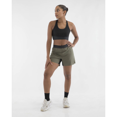PIMIENTO NEGRO PANTALONES RUNNING VERDE UNISEX VISTA LATERAL,ARISTARUN 2