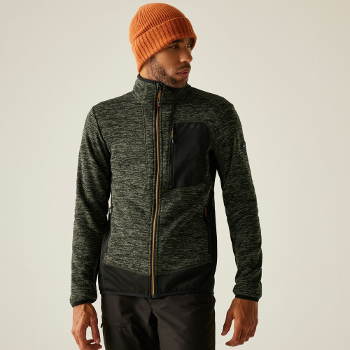REGATTA BASLINN VERDE OSCURO FORRO POLAR HOMBRE VISTA FRONTAL,ARISTARUN