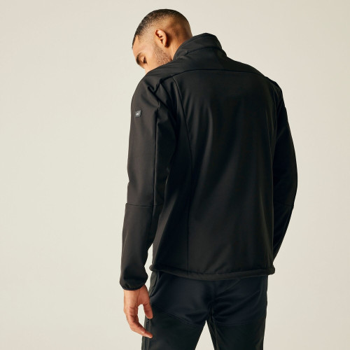 REGATTA MOUTDALE NEGRO SOFTSHELL HOMBRE VISTA TRASERA,ARISTARUN
