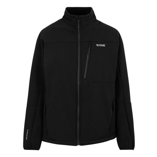 REGATTA MOUTDALE NEGRO SOFTSHELL HOMBRE VISTA DELANTERA,ARISTARUN