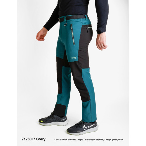 SPHERE PRO GORRY VERDE AGUA PANTALON TREKKING HOMBRE LATERAL, ARISTARUN