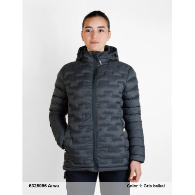 SPHERE PRO ARWA GRIS CHAQUETA RELLENEO MUJER DELANTERA, ARISTARUN