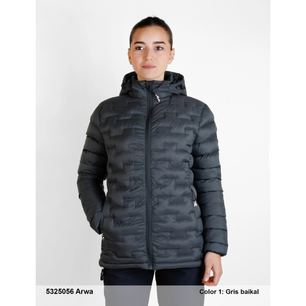 SPHERE PRO ARWA GRIS CHAQUETA RELLENEO MUJER DELANTERA, ARISTARUN