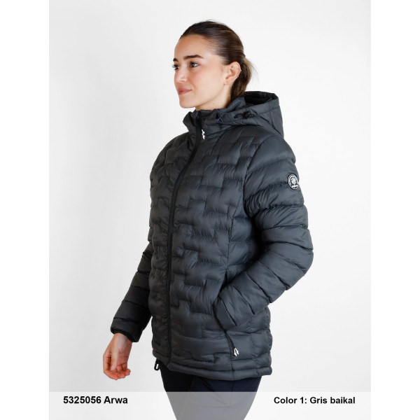 SPHERE PRO ARWA GRIS CHAQUETA RELLENEO MUJER LATERAL, ARISTARUN