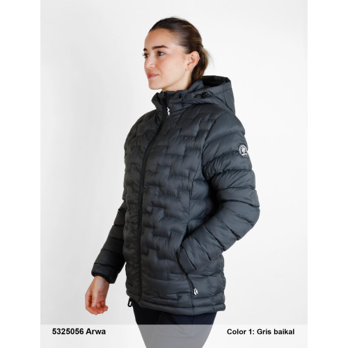 SPHERE PRO ARWA GRIS CHAQUETA RELLENEO MUJER LATERAL, ARISTARUN